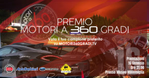PREMIO MOTORI A 360 GRADI – DALL’8 DICEMBRE VOTA IL TUO CAMPIONE